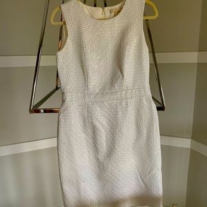 Banana republic silver and white dress